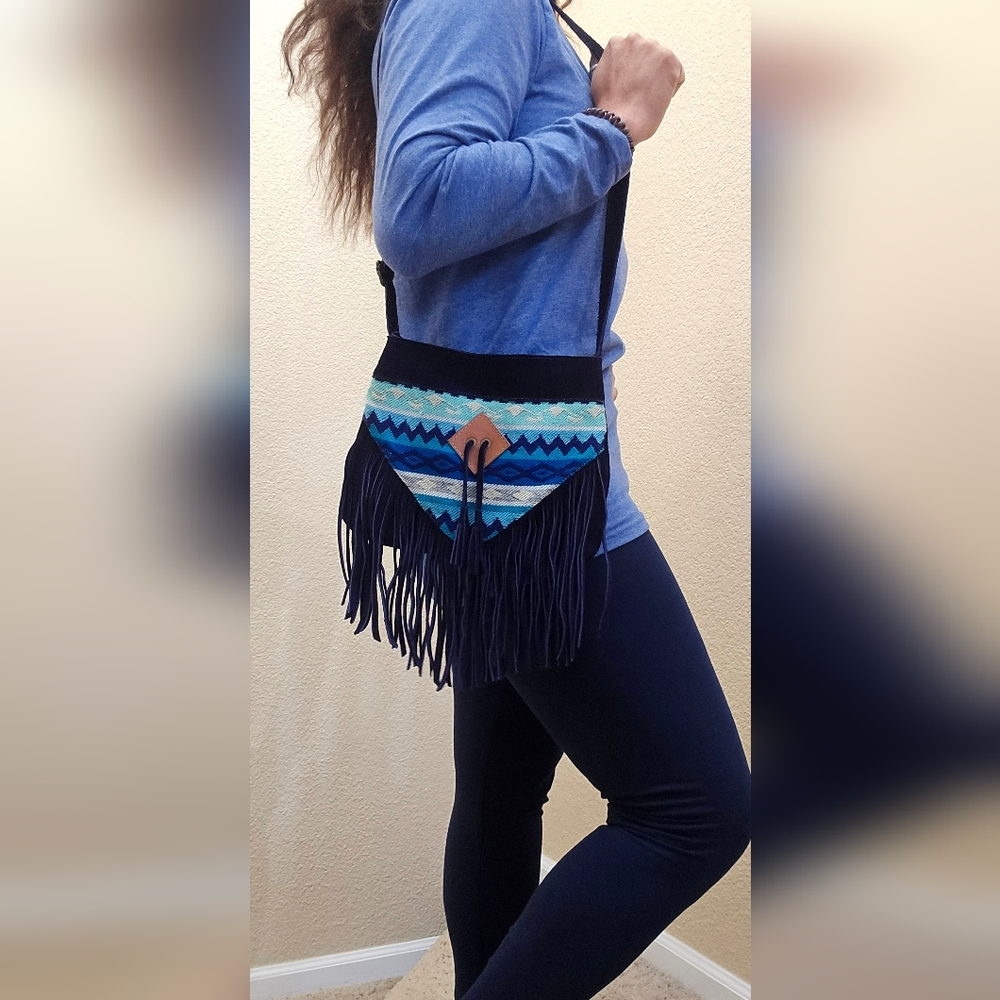 Syede Fringe Boho Crossbody Bag - Multicolor - Picture 4 of 12